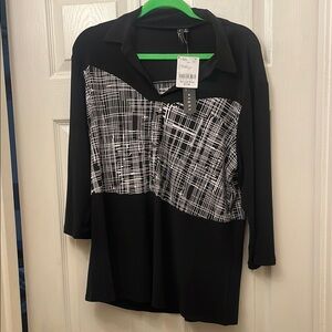 Black and White Women's Top